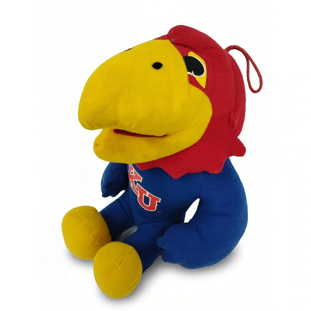 Vintage 1995 Stuffins KU Jayhawks Plush Mascot 9 Inch NCAA Sports Collectible